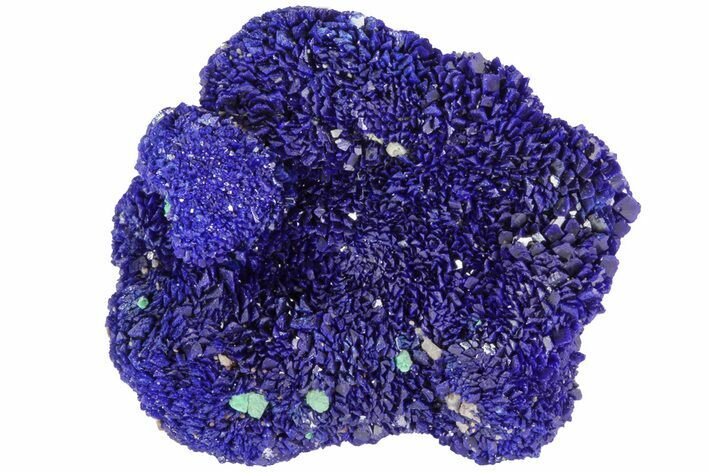 Sparkling Azurite and Malachite Crystal Cluster - Morocco #73436